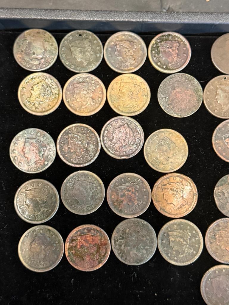 56 U.S. Large Cents - 2