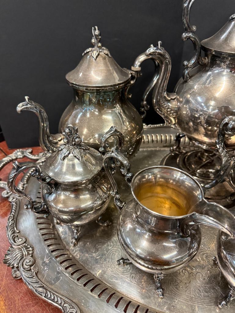 Ornate Silver Plated Tea Set - 2