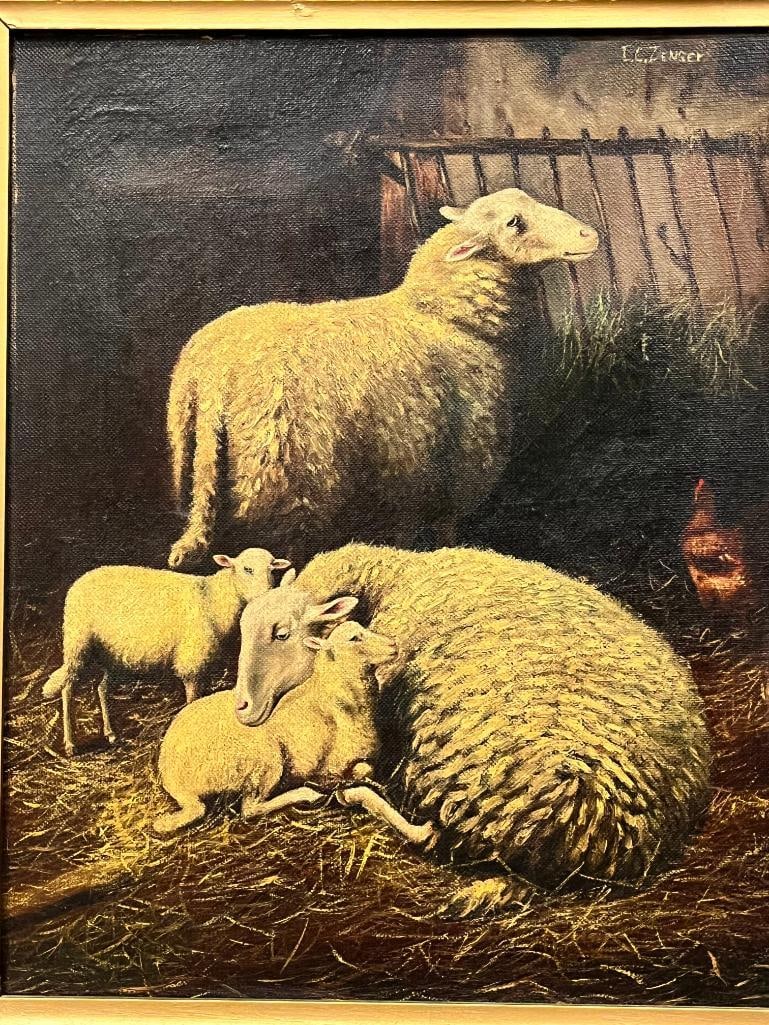 L.C. Zenger signed oil on canvas (1 of 4)