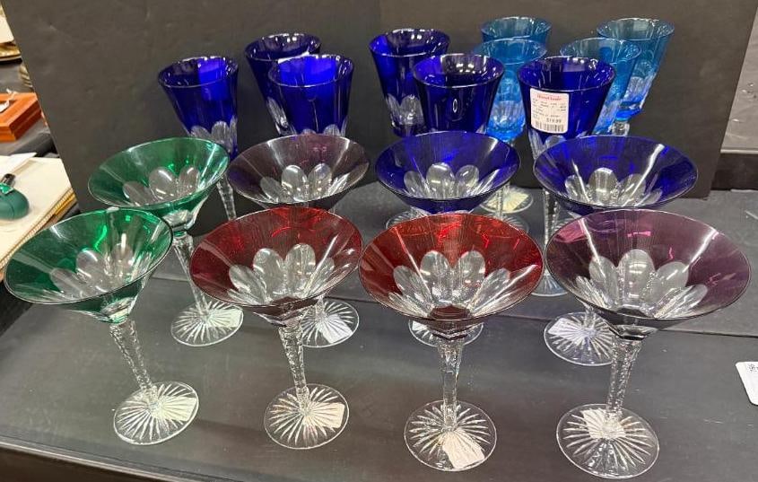 18 Pieces Ajka crystal stemware (1 of 6)