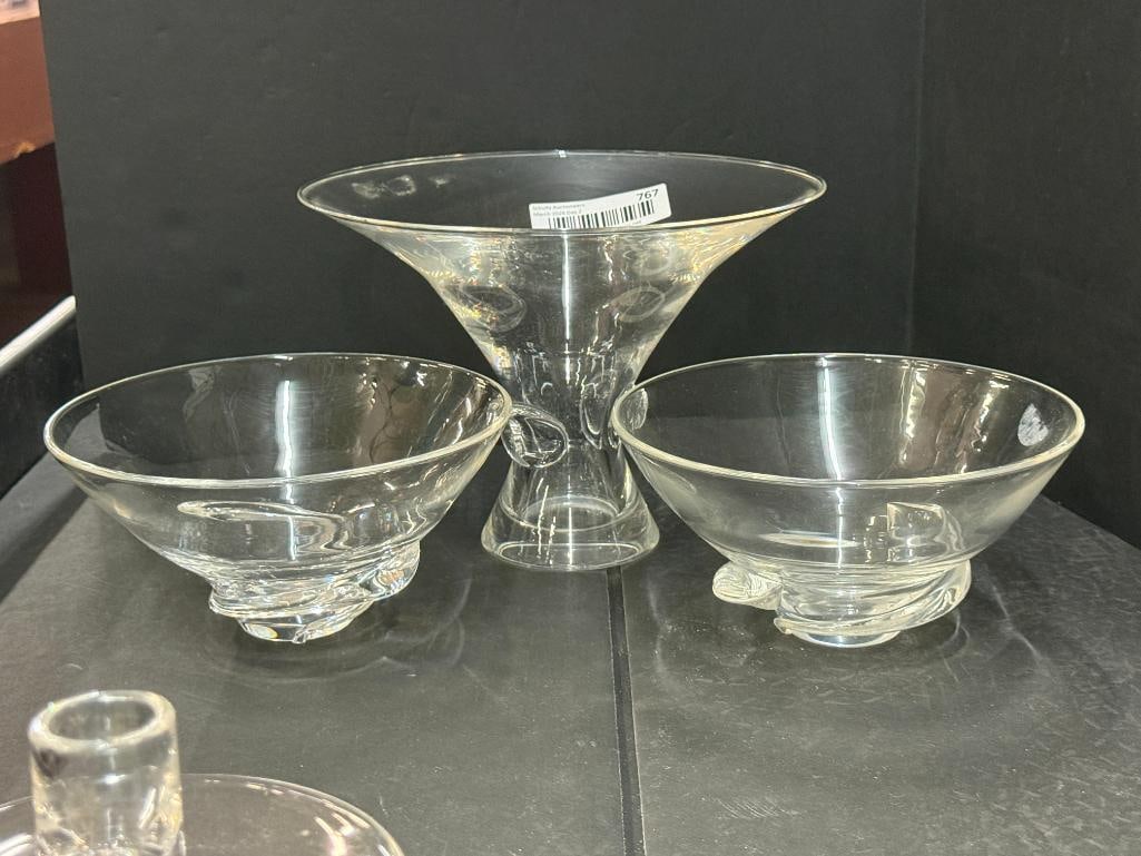 Steuben bowls and candlesticks - 2