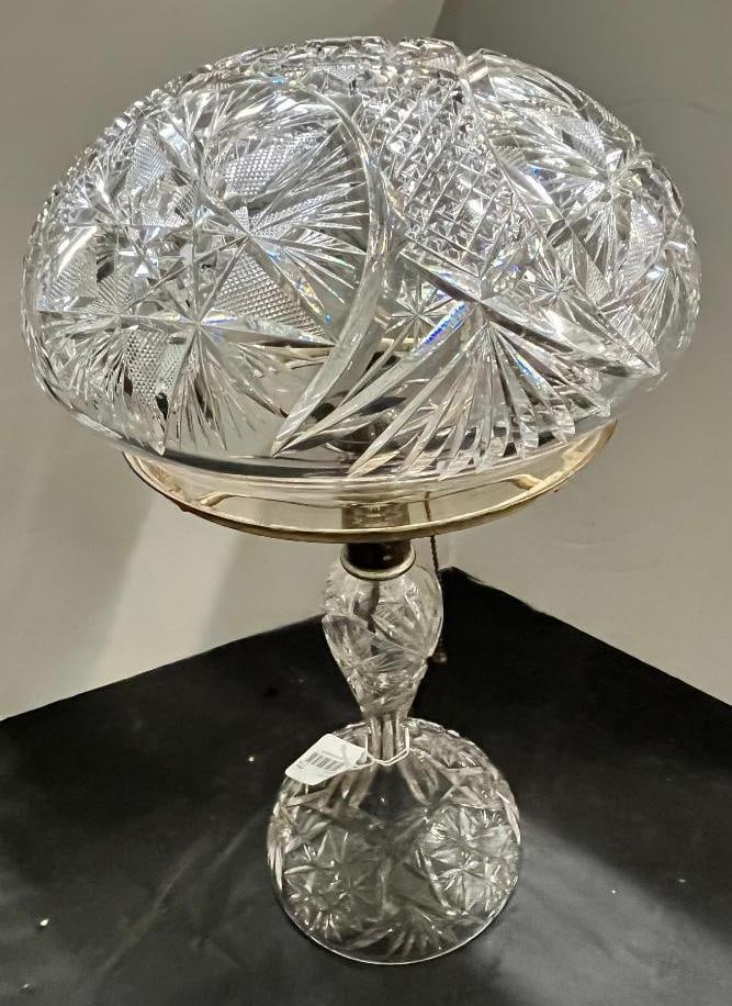 Cut glass table lamp (1 of 3)