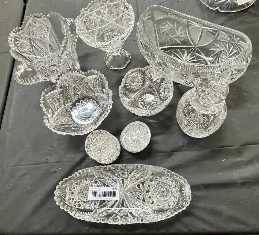 Cut glass relish, bowls and more (1 of 4)