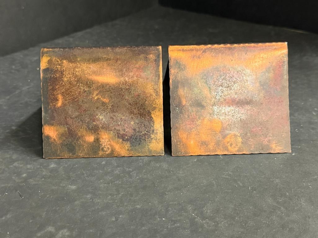 Roycroft Hammered Copper bookends etc. - 8