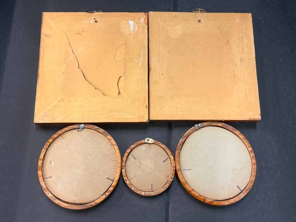 5 Silhouettes in wood frames - 7