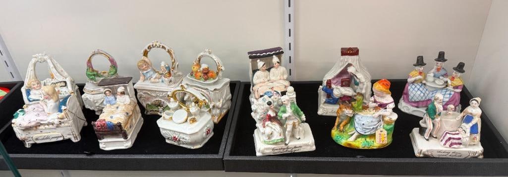 Porcelain trinket boxes and figurines (1 of 3)