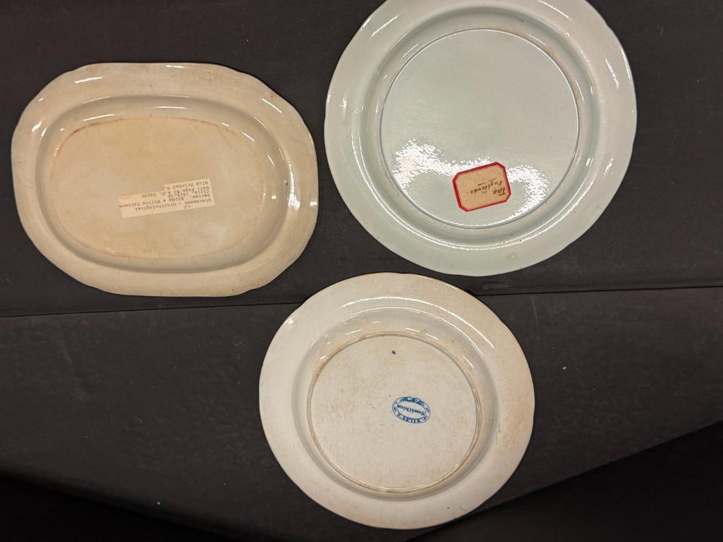 Transferware plates and tray - 11