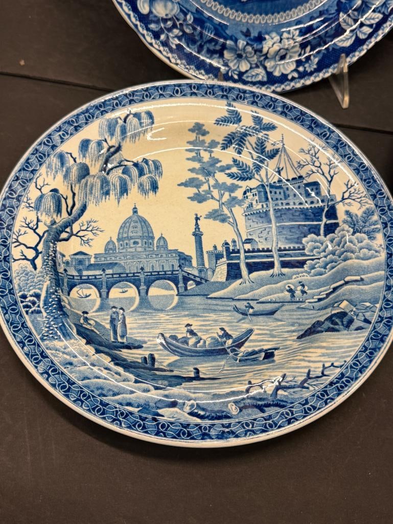 Transferware plates and tray - 2