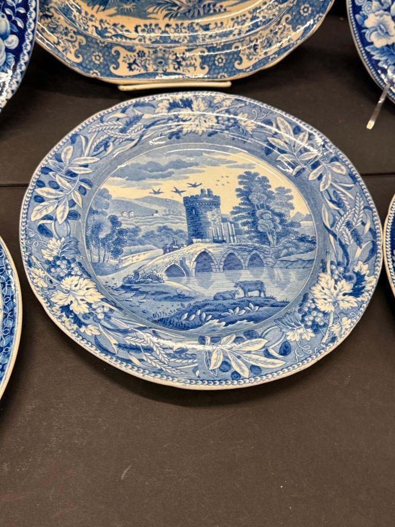 Transferware plates and tray - 3