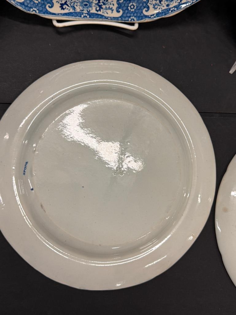 Transferware plates and tray - 9