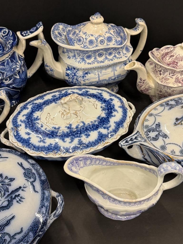 Transferware Teapots, dishes etc. - 3