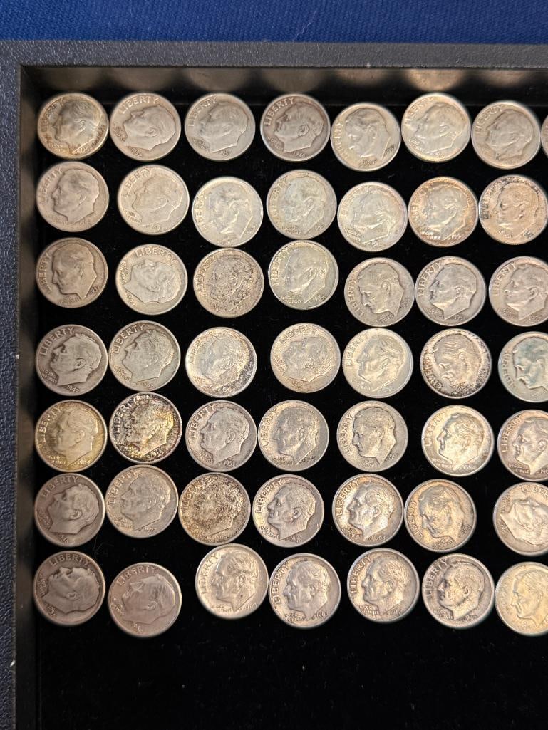 71 U.S. Silver Dimes - 2