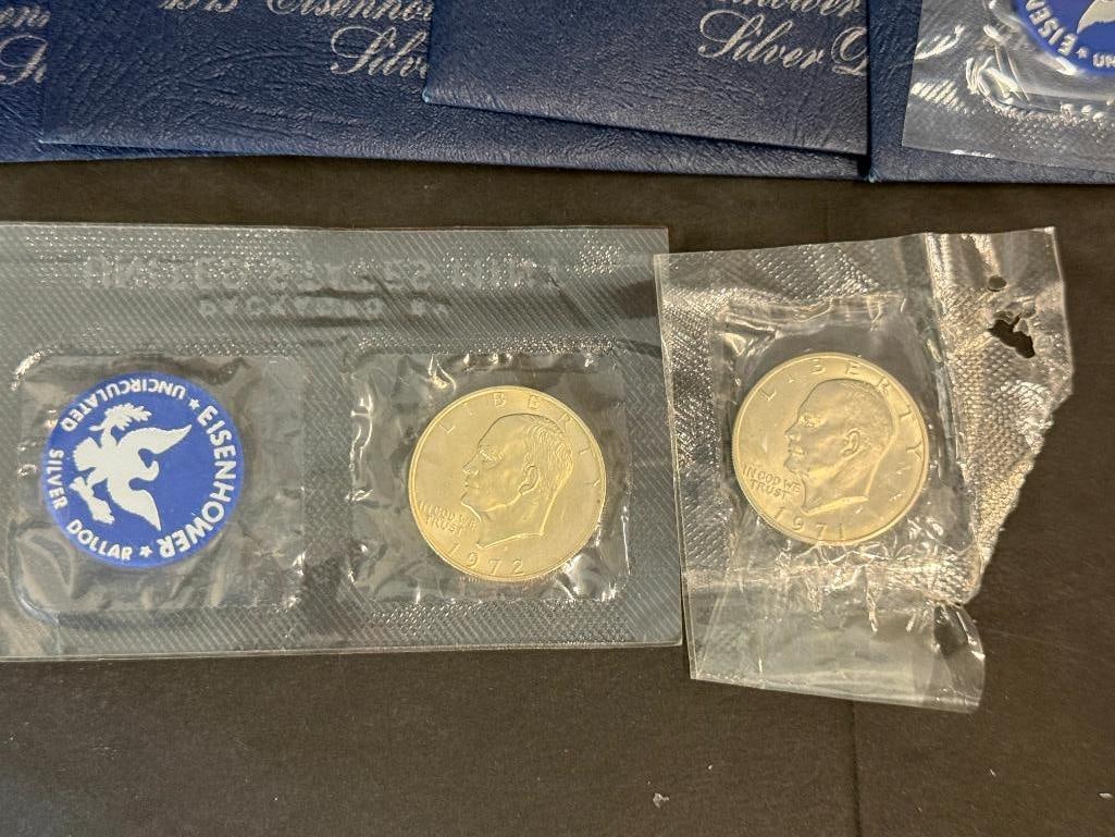 11 Eisenhower Silver Dollars - 2