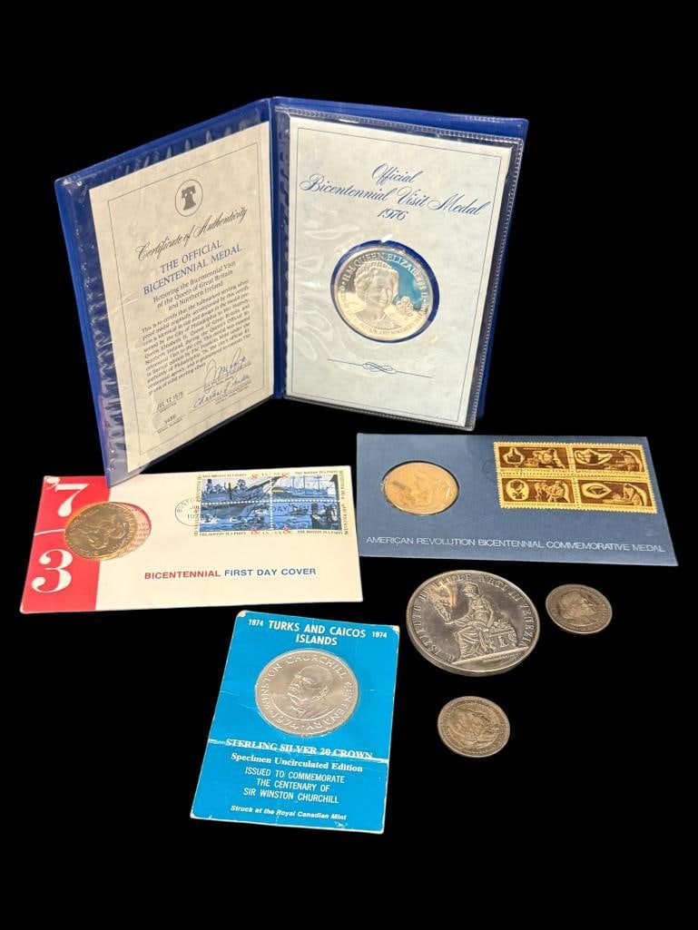 Sterling Silver Queen Elizabeth Bicentennial Medal etc. (1 of 6)