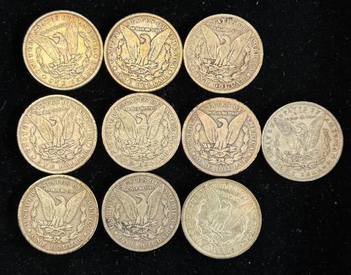 10 U.S. Silver Morgan Dollars - 2