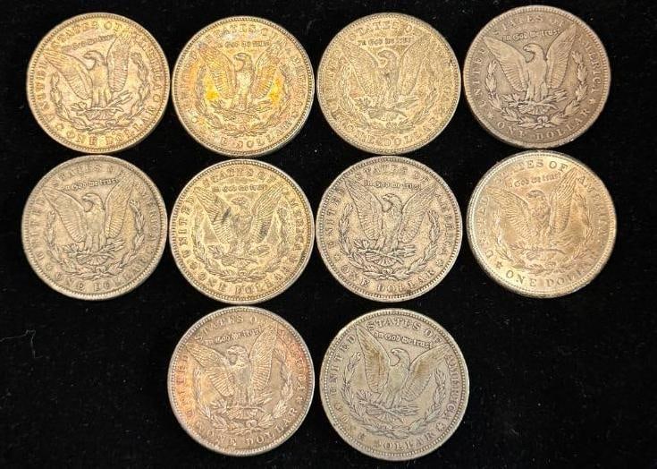 10 U.S. Silver Morgan Dollars - 2