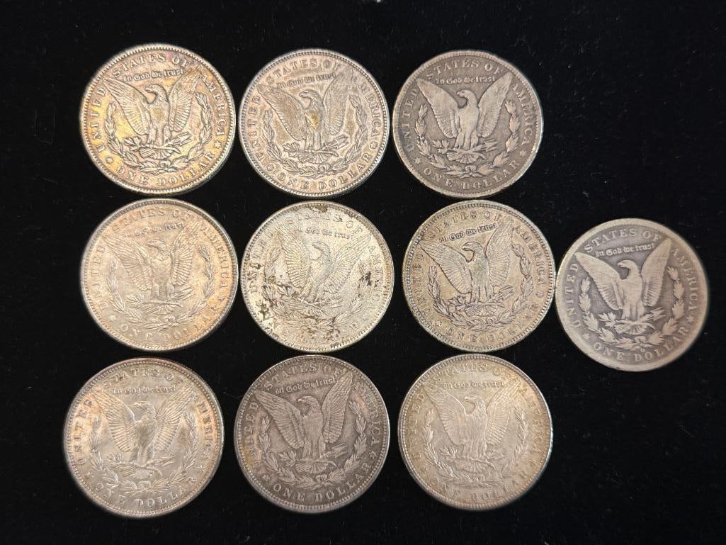 10 U.S. Silver Morgan Dollars - 2