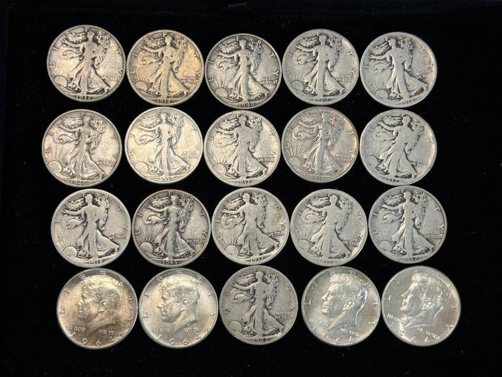 20 U.S. Silver Half Dollars (1 of 2)
