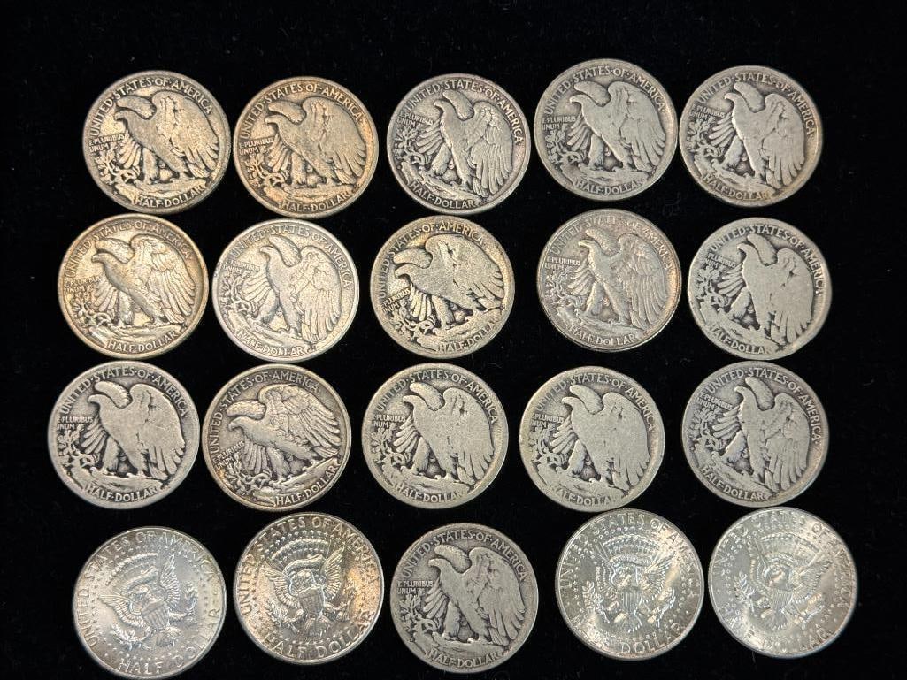 20 U.S. Silver Half Dollars - 2