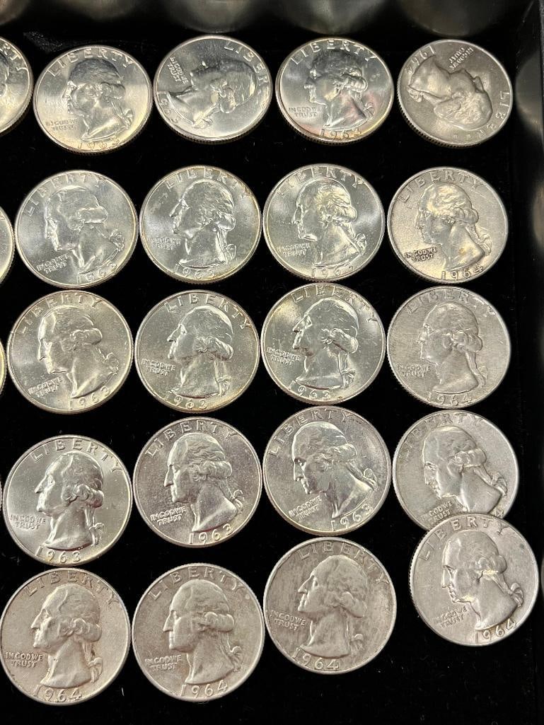 40 Silver Washington Quarters - 3