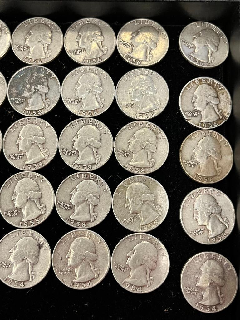 40 Silver Washington Quarters - 3