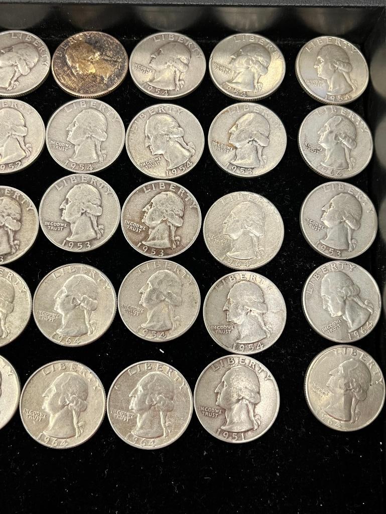 40 Silver Washington Quarters - 3