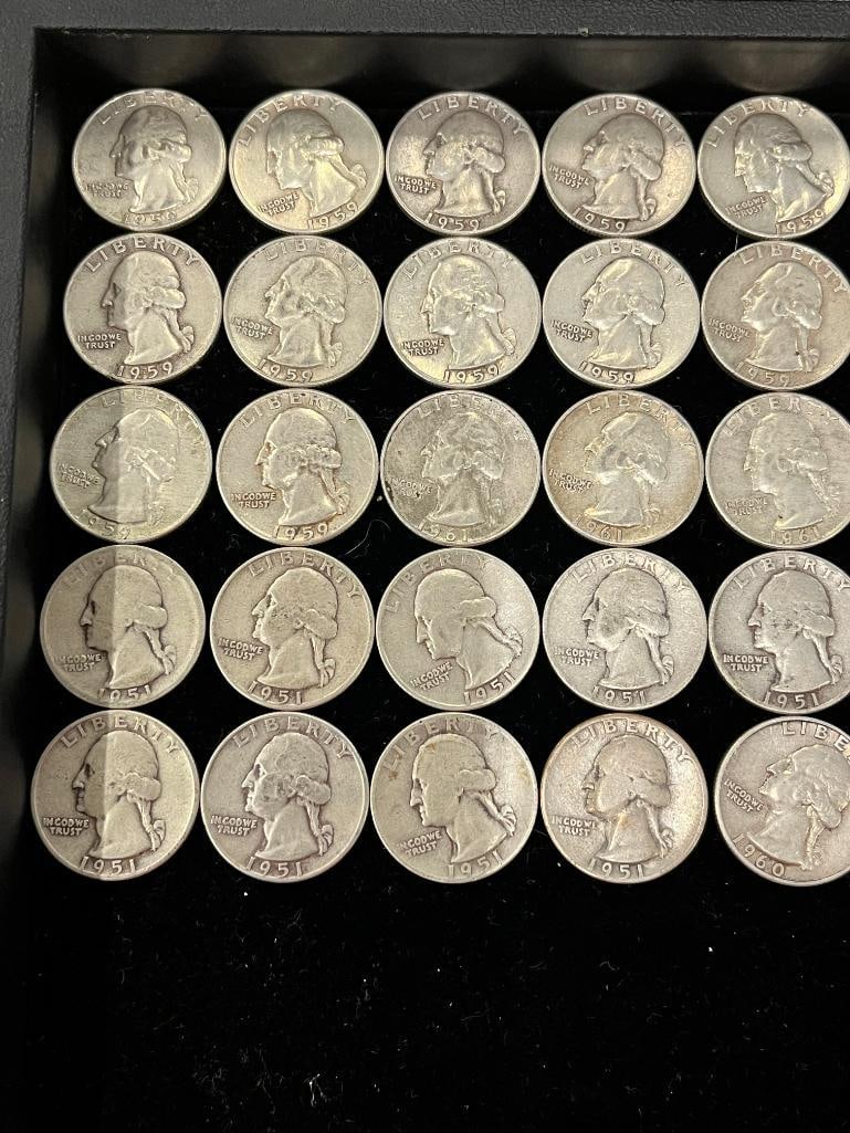 40 Silver Washington Quarters - 2