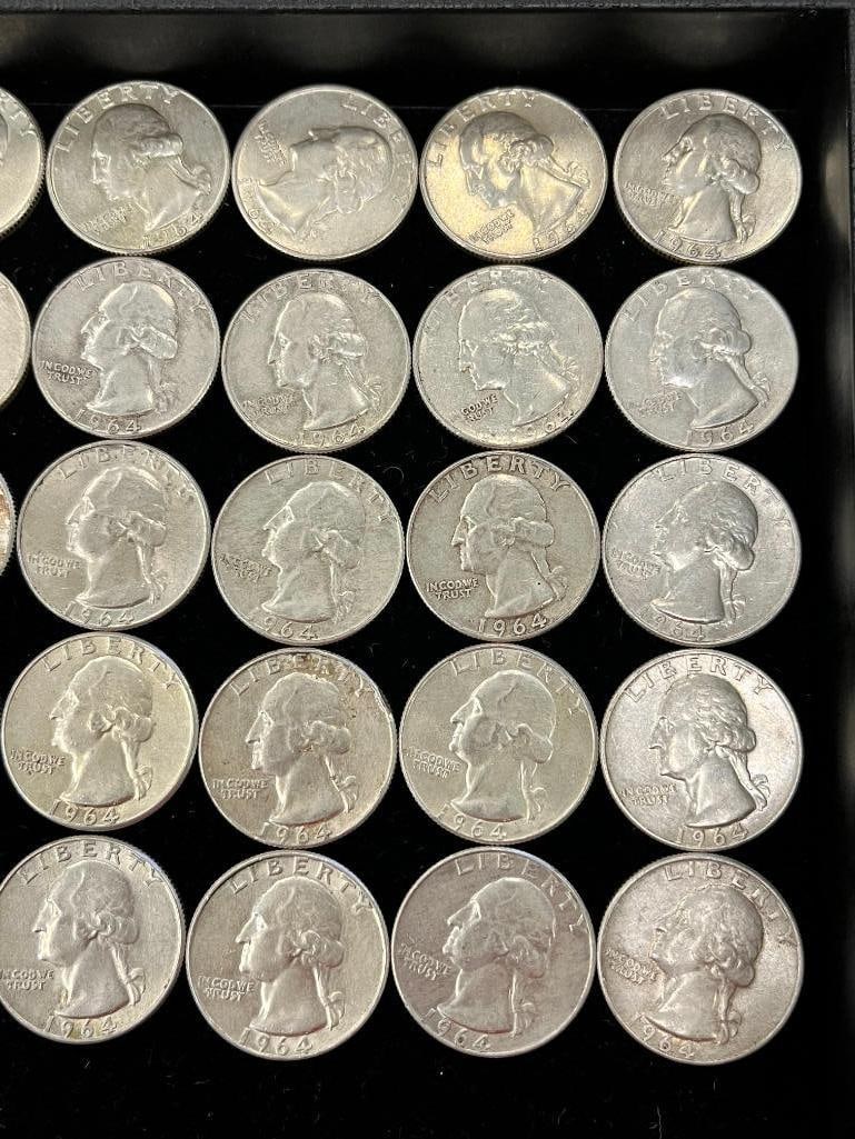 40 Silver Washington Quarters - 3