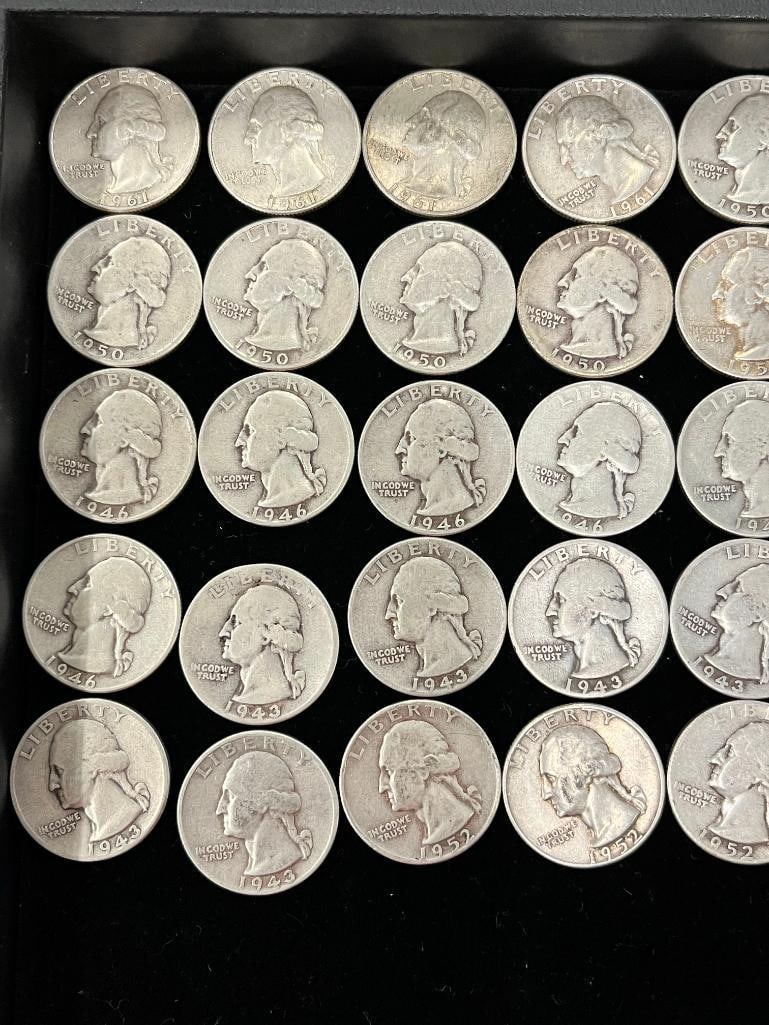 40 Silver Washington Quarters - 2