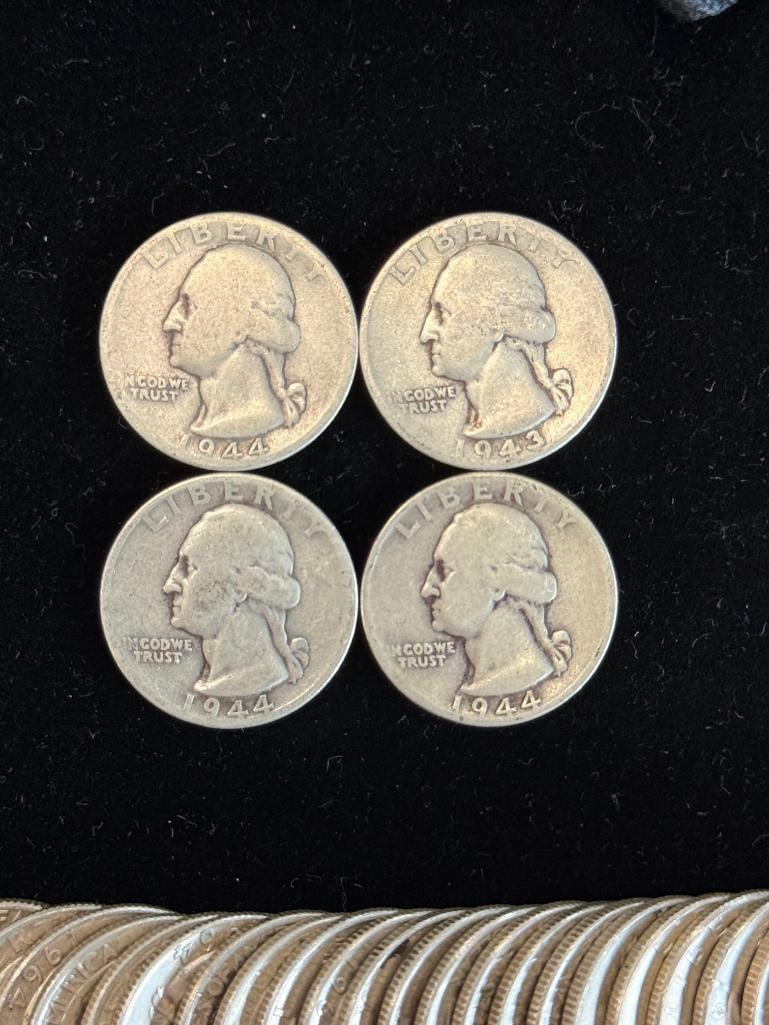 80 Silver Washington Quarters - 2