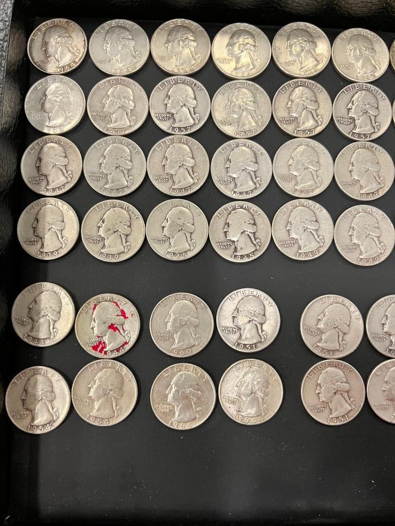 75 Silver Washington Quarters - 2