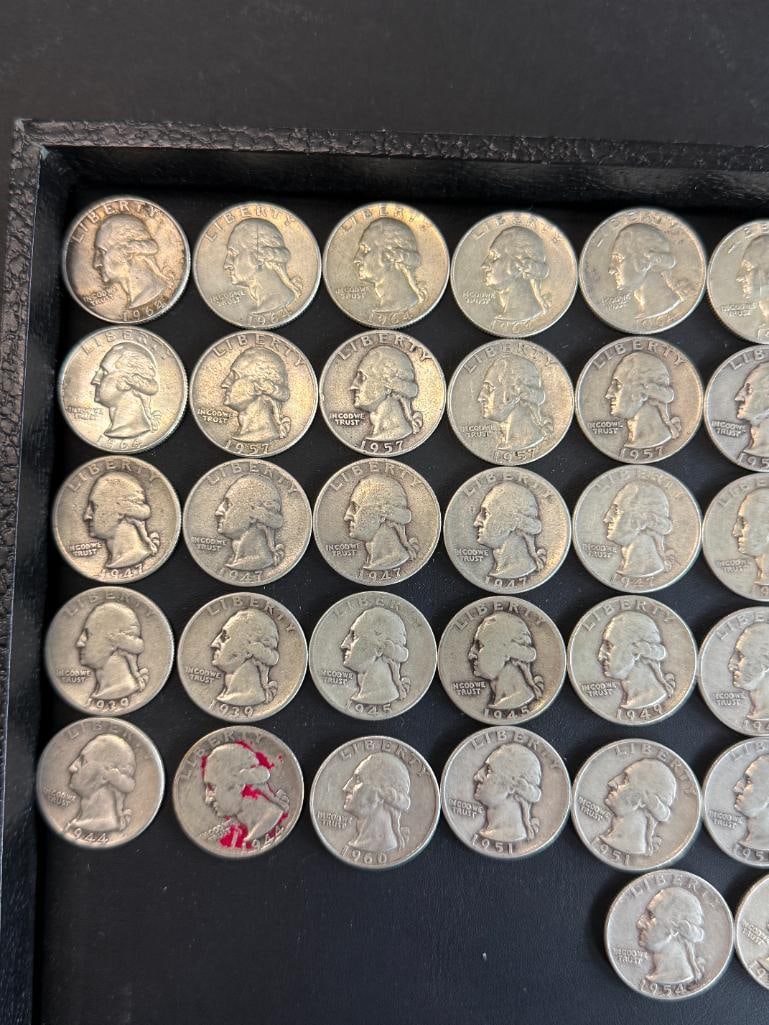 75 Silver Washington Quarters - 6