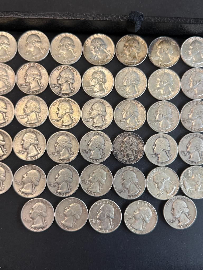 75 Silver Washington Quarters - 7