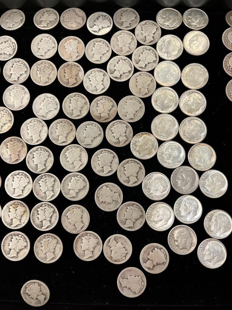 163 U.S. Silver Dimes - 3