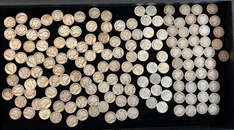 163 U.S. Silver Dimes - 6