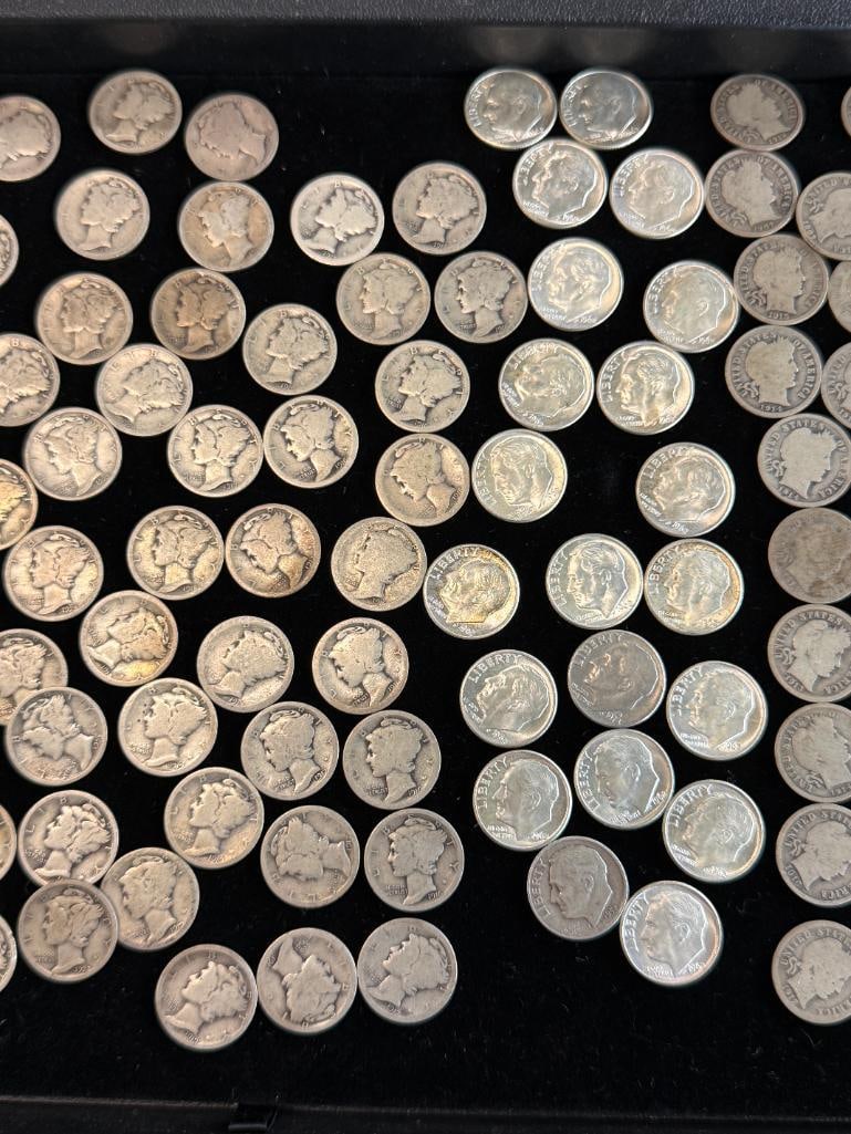 163 U.S. Silver Dimes - 8