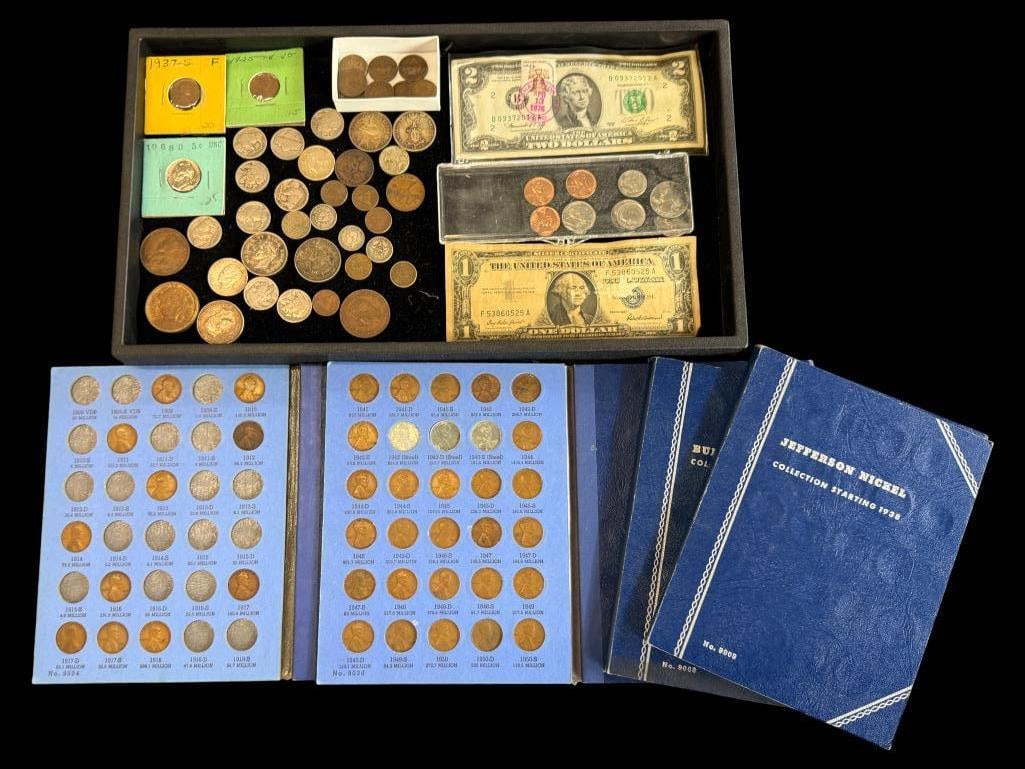 Mixed U.S. Coins, Foreign, Currency etc. (1 of 10)