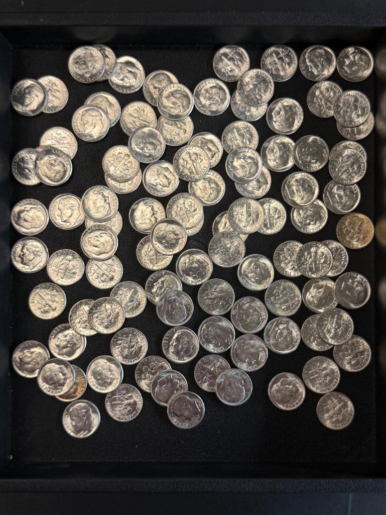 100 U.S. Silver Dimes (1 of 5)