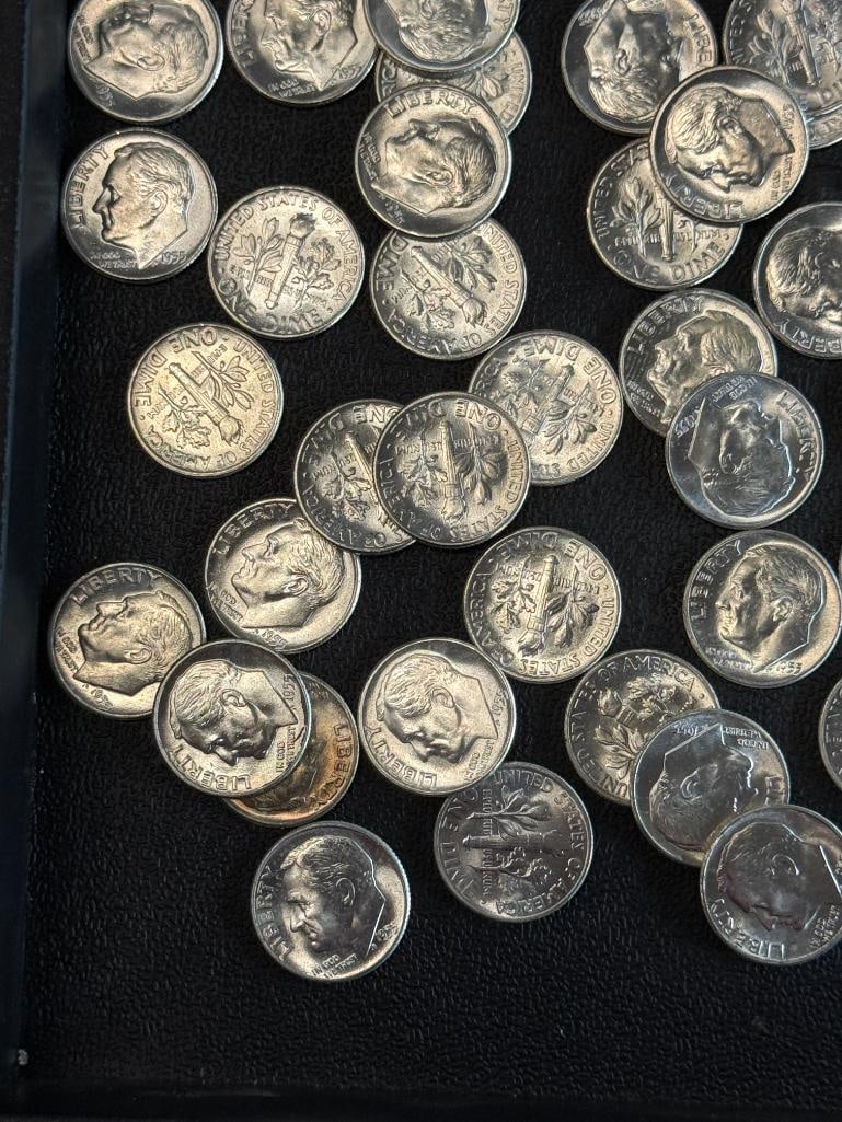 100 U.S. Silver Dimes - 2