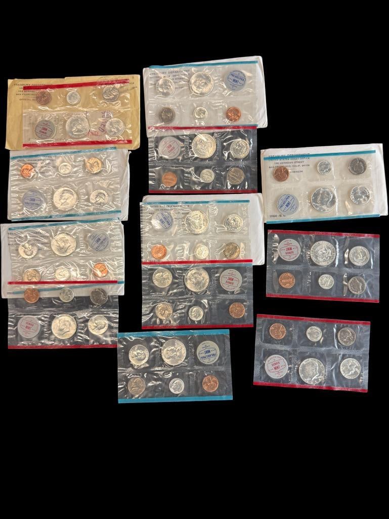 1963 and 1964 Uncirculated Mint Sets (1 of 8)