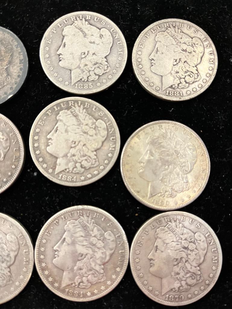 12 Morgan Silver Dollars - 3