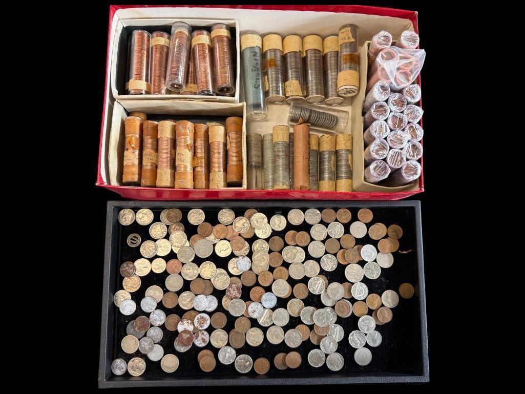 Lincoln Memorial Cents, Buffalo Nickels and more: Lincoln Memorial Cents, Buffalo Nickels, Steel Cents, Wheat Cents, some Canada coins.