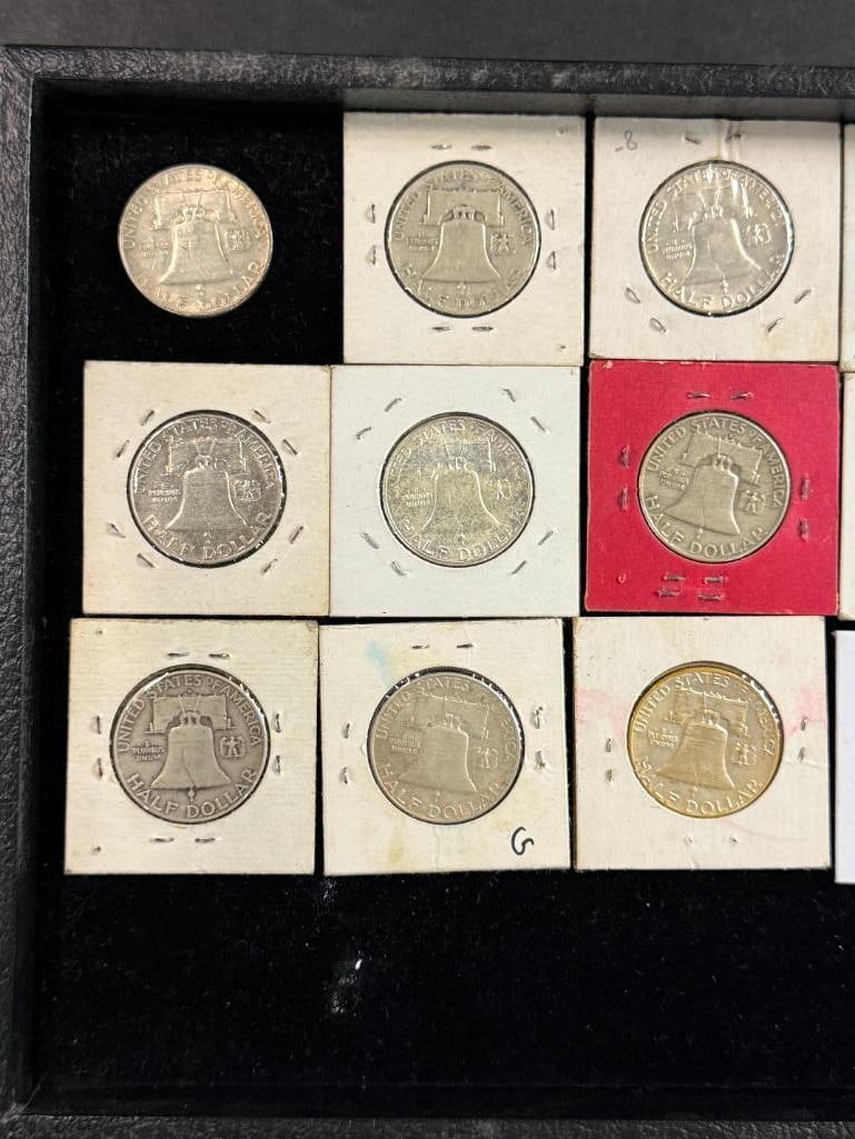 18 Silver Franklin Half Dollars - 5