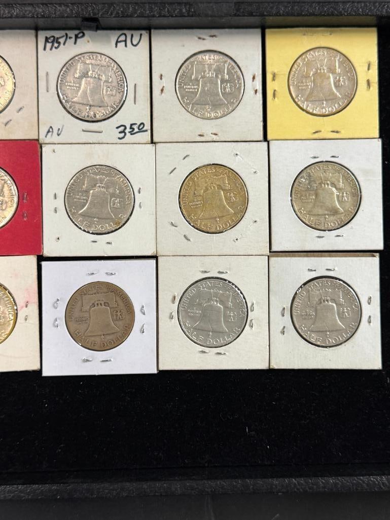18 Silver Franklin Half Dollars - 6