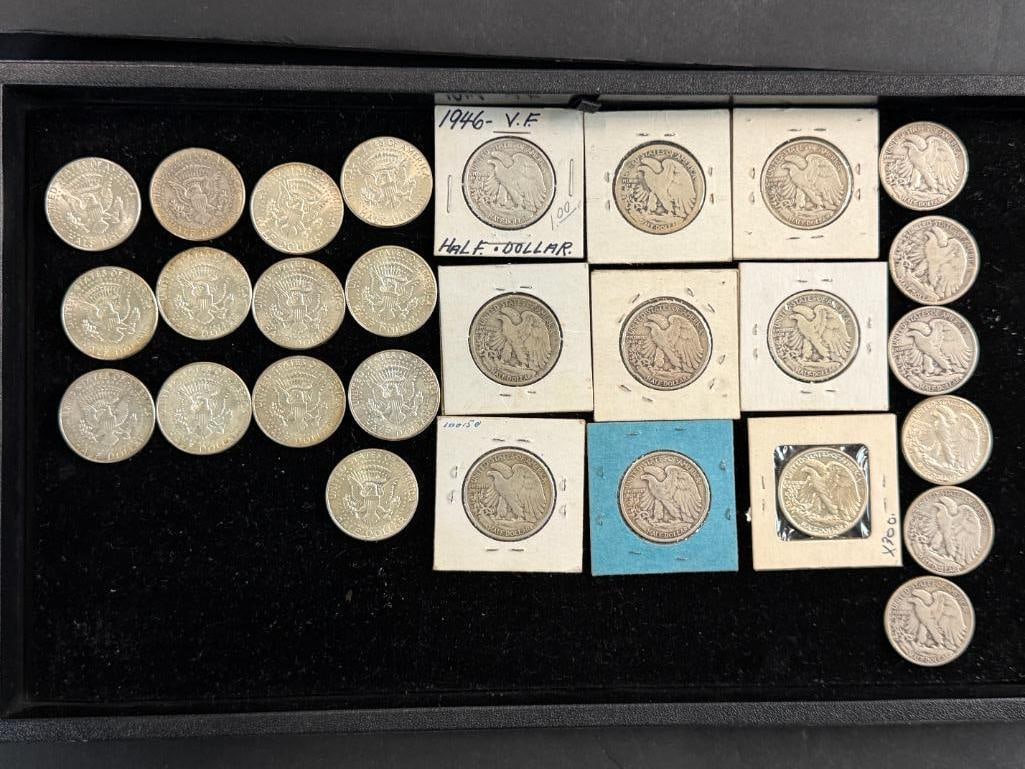 28 Silver U.S. Half Dollars - 5