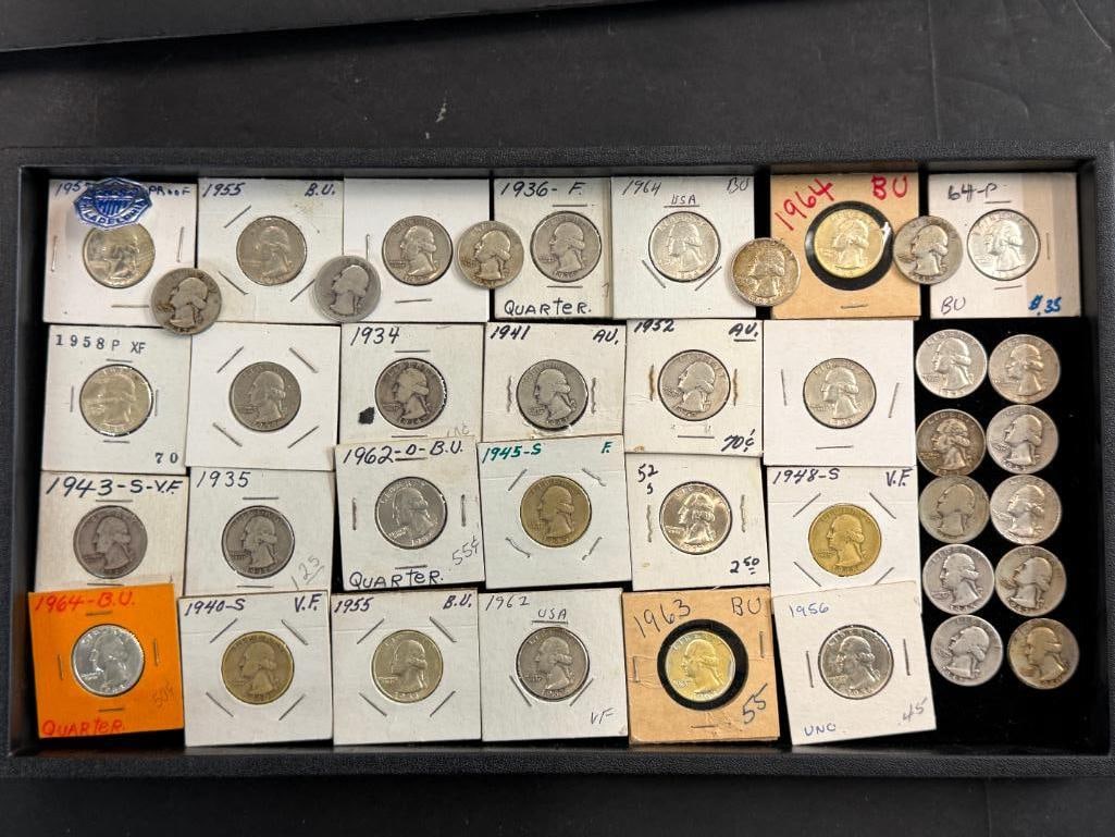 40 Washington Silver Quarters (1 of 4)