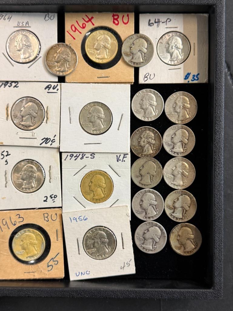 40 Washington Silver Quarters - 4