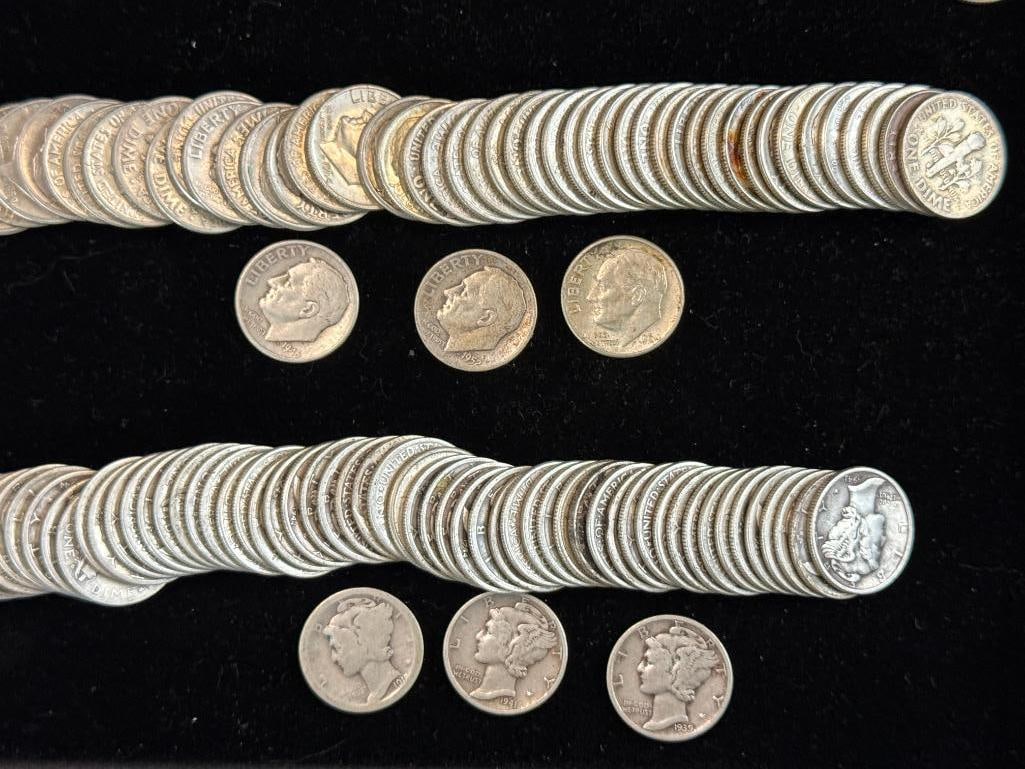 150 Silver Dimes - 3