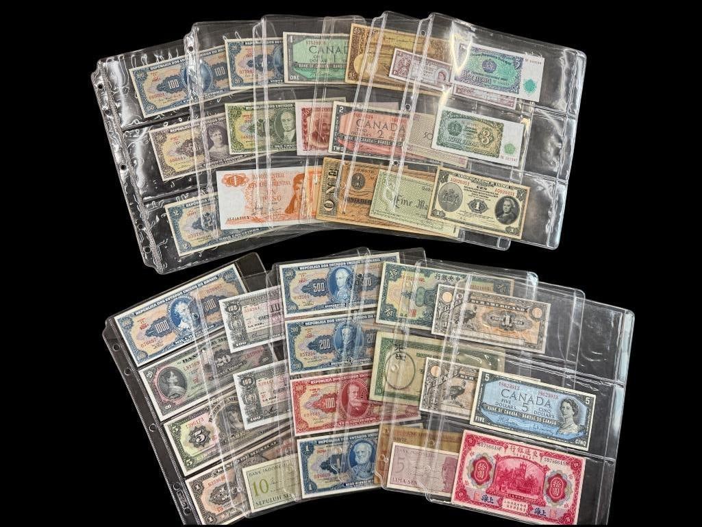 Confederate 1 Dollar and Foreign Currency (1 of 4)