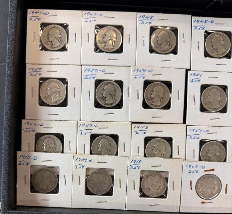50 U.S. Silver Quarters - 2